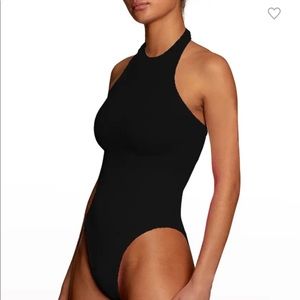 Hunza G Polly halterneck one piece in black